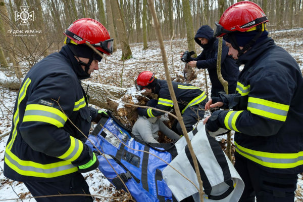 У Вінниці рятувальники з собаками та квадрокоптерами шукали людей у лісі