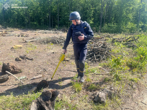 У лісі Жмеринської громади люди виявили артилерійський снаряд