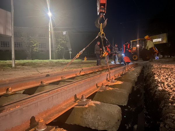 На в’їзді у Вінницю, біля Західного автовокзалу, почали заміну трамвайних колій