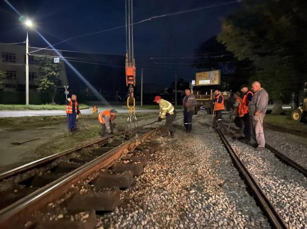 На в’їзді у Вінницю, біля Західного автовокзалу, почали заміну трамвайних колій