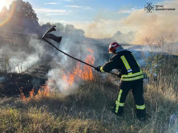 21 пожежу ліквідували рятувальники за добу на Вінниччині