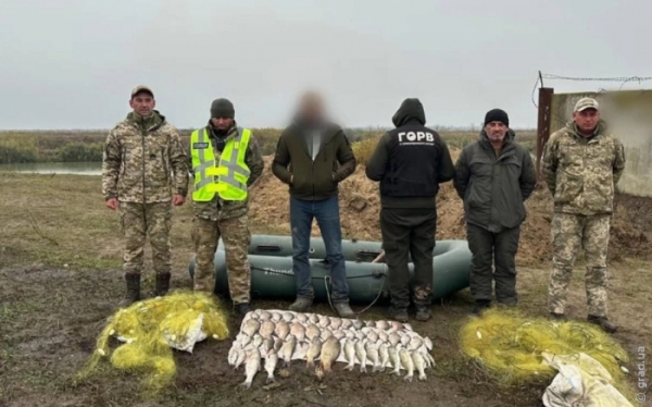 На озері Сасик затримали рибалки, який завдав державі збитків на понад 120 тисяч гривень