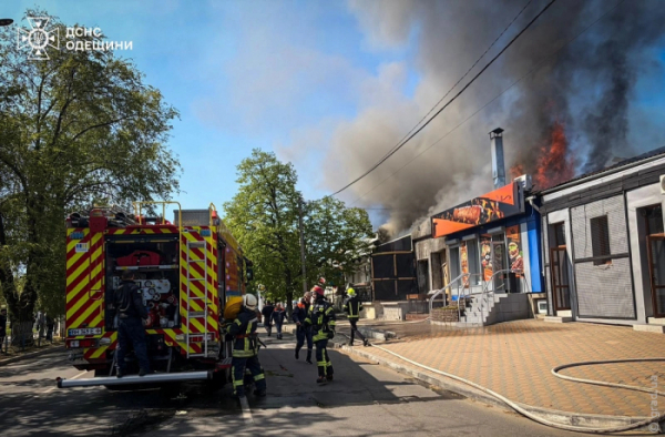 В Ізмаїлі згоріло кафе: люди не постраждали